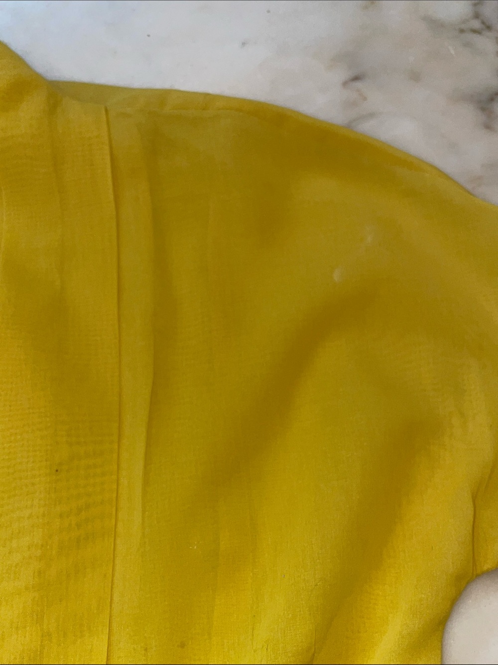 Gucci Bright Yellow Silk-Look Blouse - Picture 11 of 14